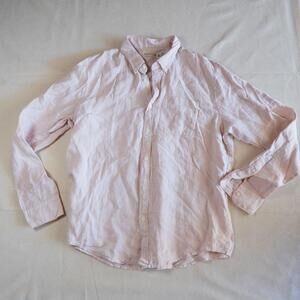 Abercrombie & Fitch Men's 100% Linen Pink Button Up Oxford NWT